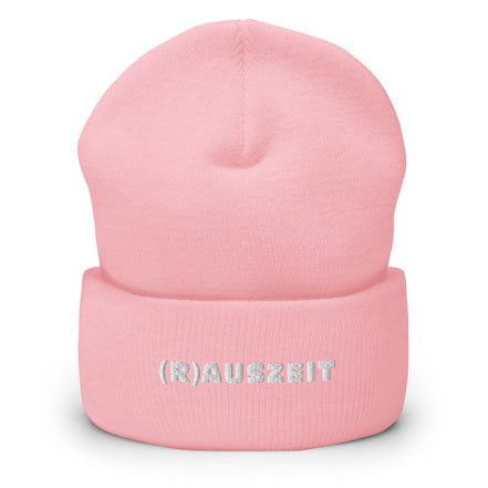 (R)AUSZEIT Beanie mit weißer Stickerei