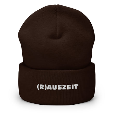 (R)AUSZEIT Beanie mit weißer Stickerei