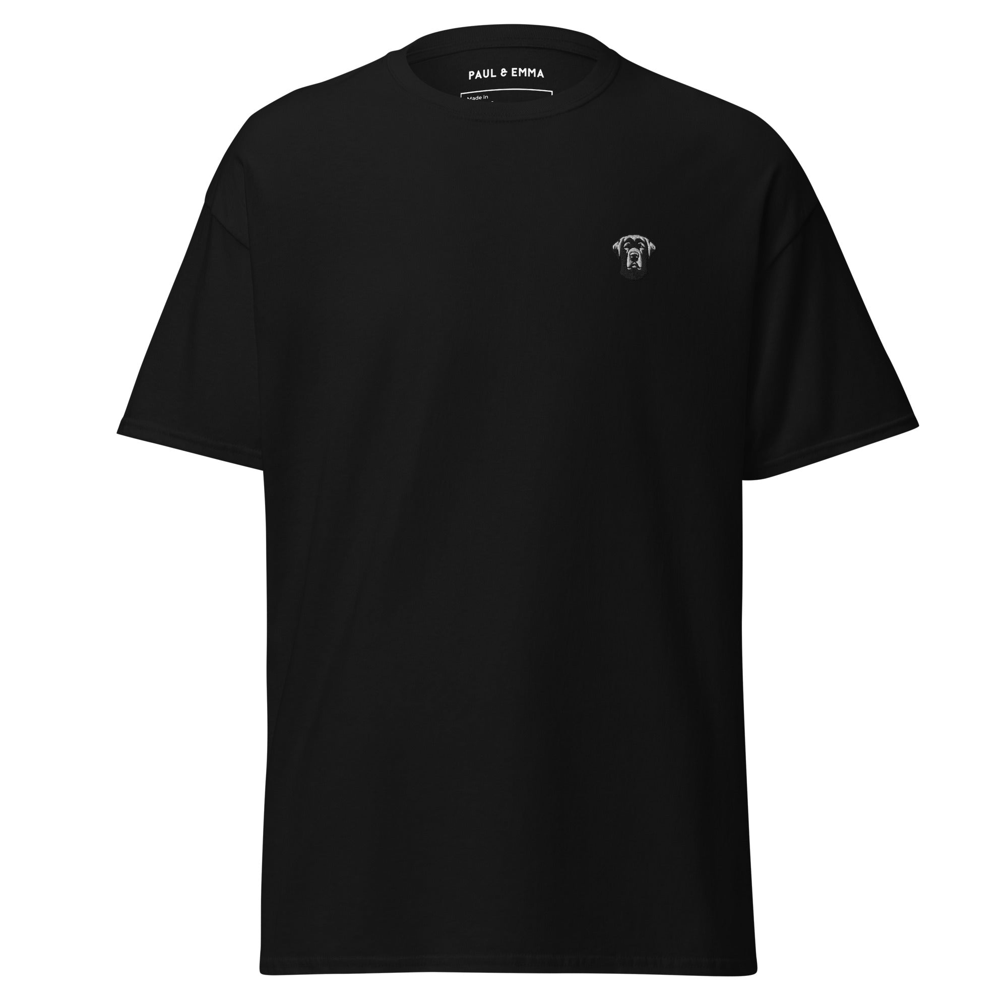 T-Shirt mit besticktem Labrador-Icon auf der Brust - Paul & Emma Breed Collection