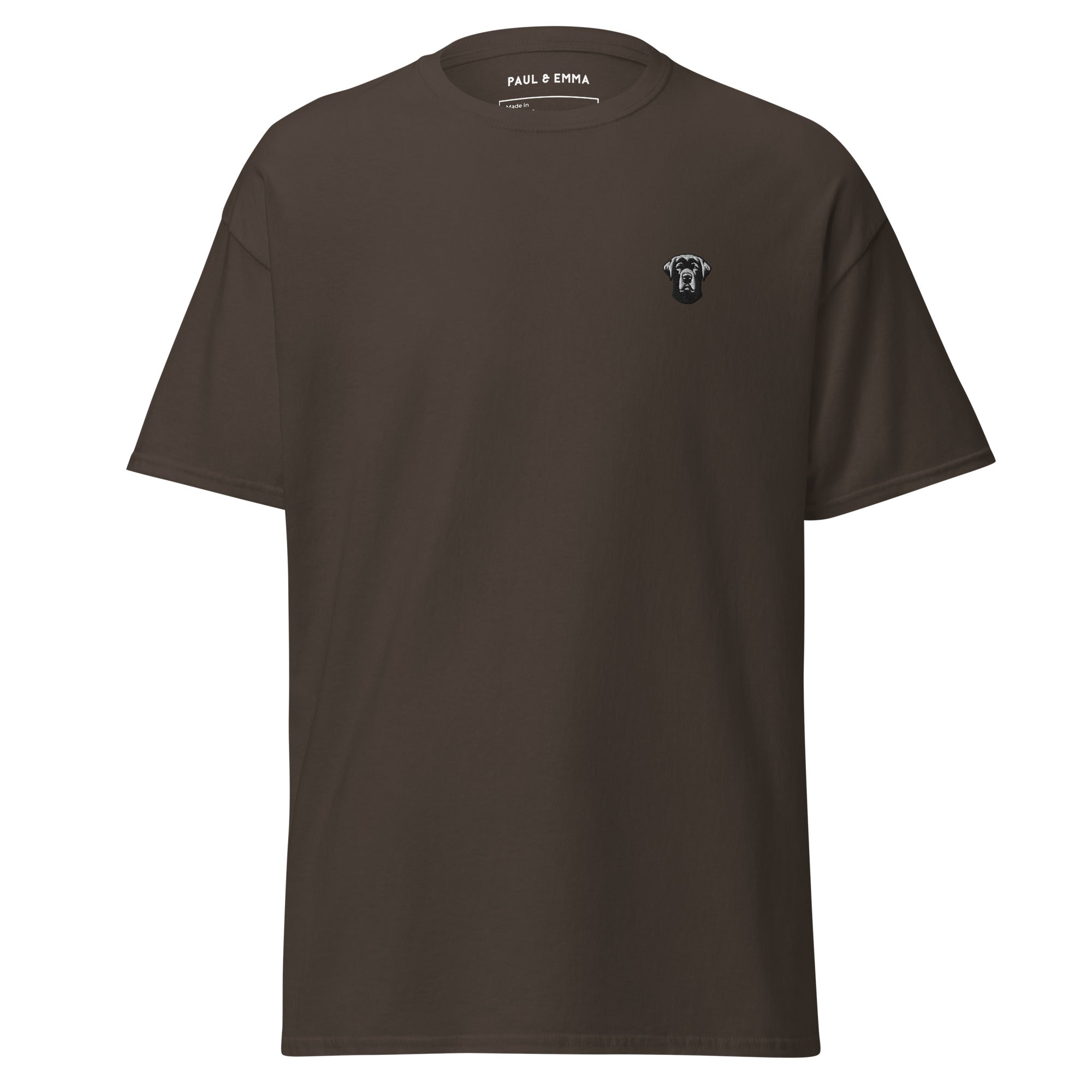 T-Shirt mit besticktem Labrador-Icon auf der Brust - Paul & Emma Breed Collection
