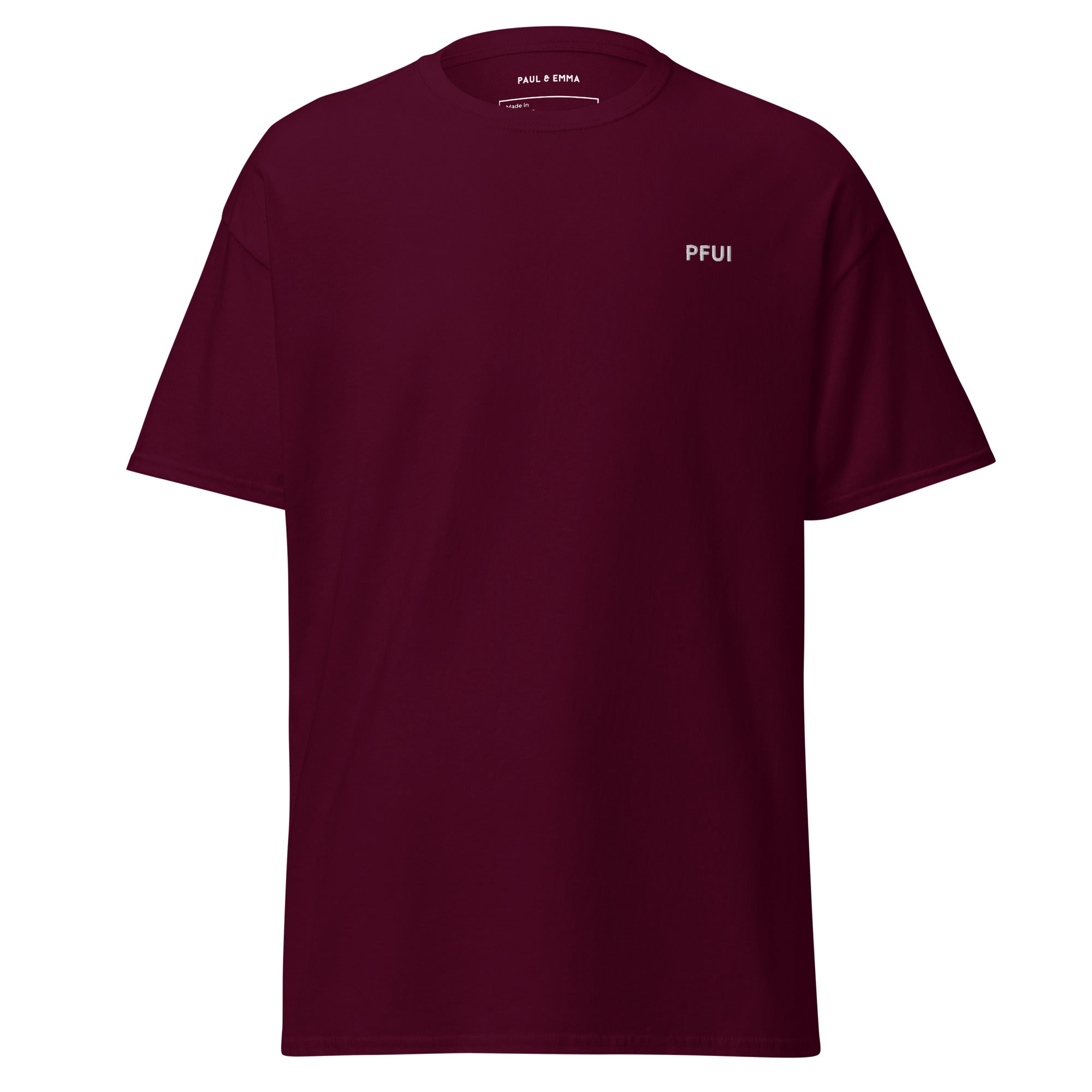 T-Shirt mit gesticktem PFUI auf der Brust - Paul & Emma Kommando Edition