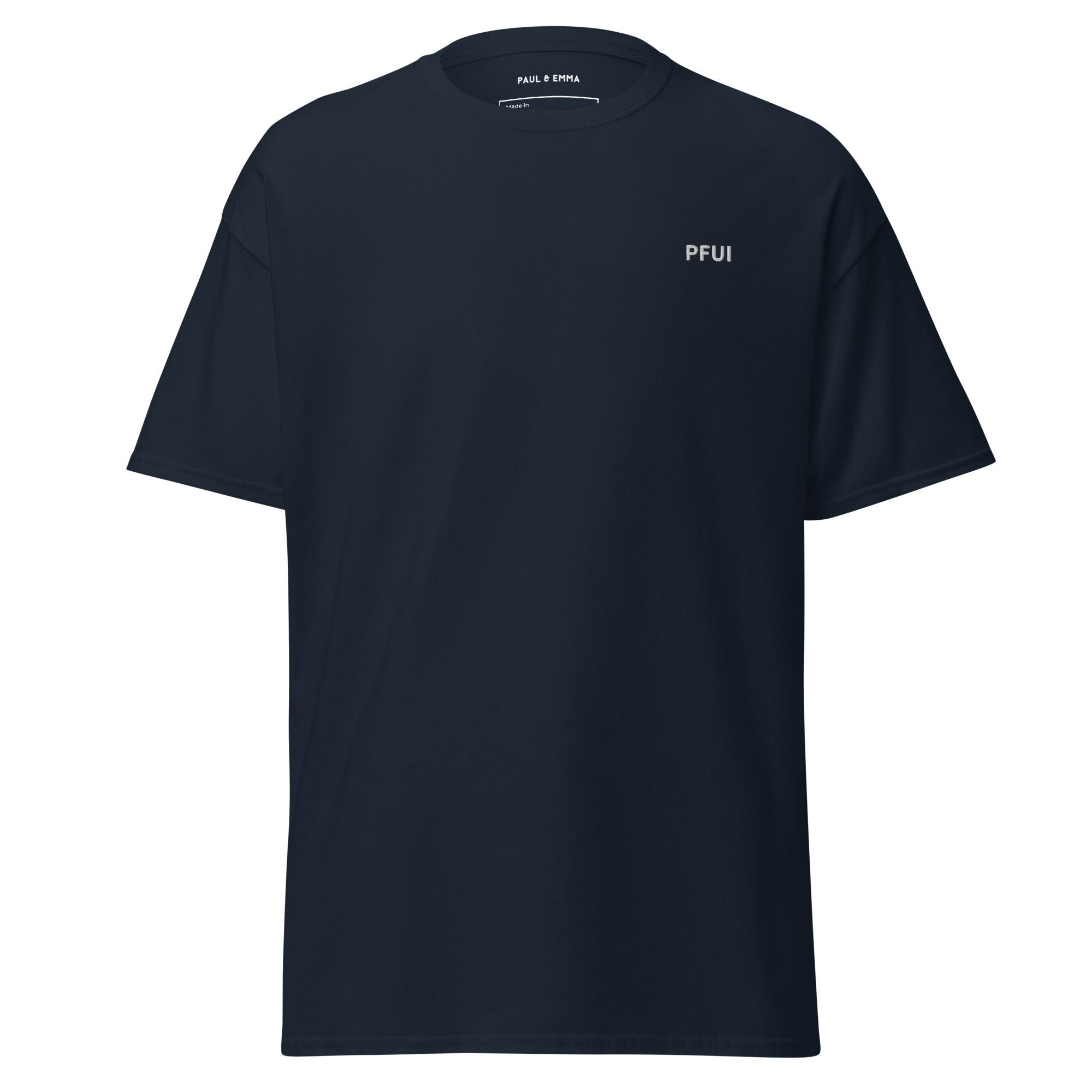 T-Shirt mit gesticktem PFUI auf der Brust - Paul & Emma Kommando Edition