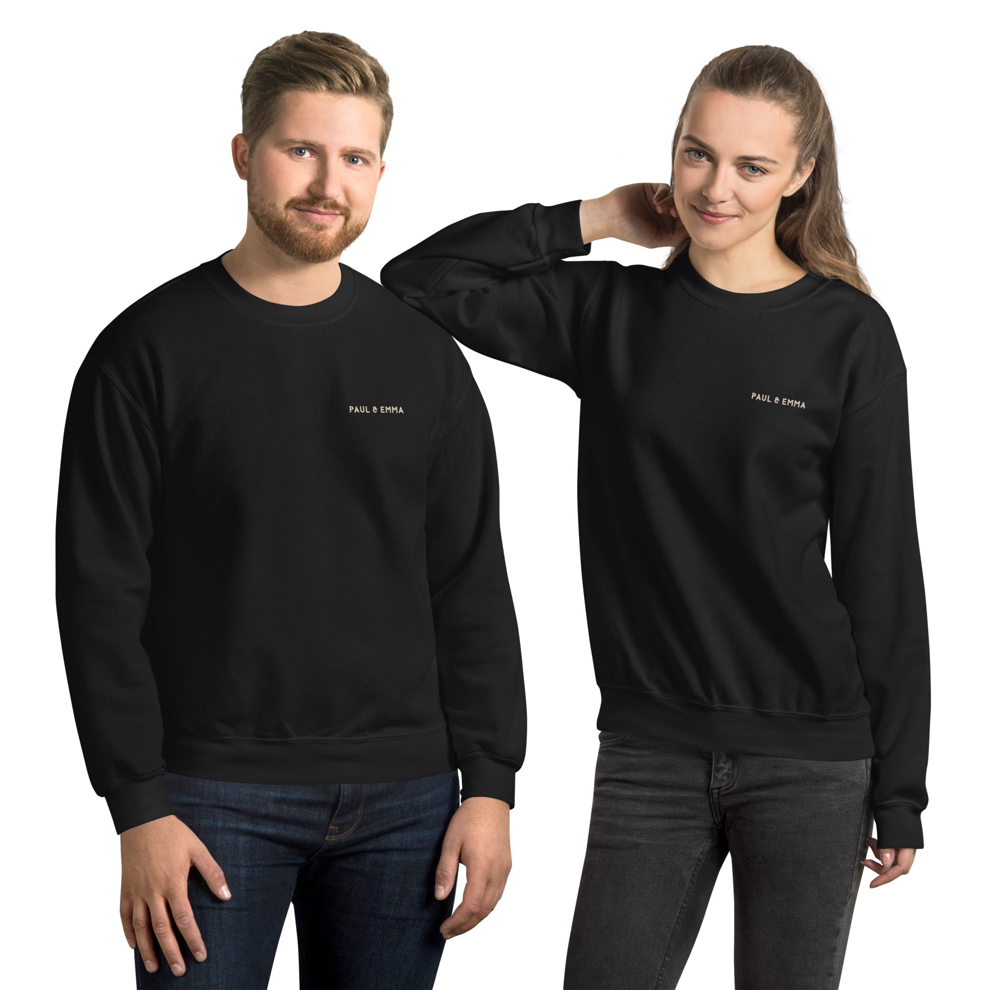  Sweatshirt mit GASSI PULLI Statement Back-Print in Beige - Paul & Emma