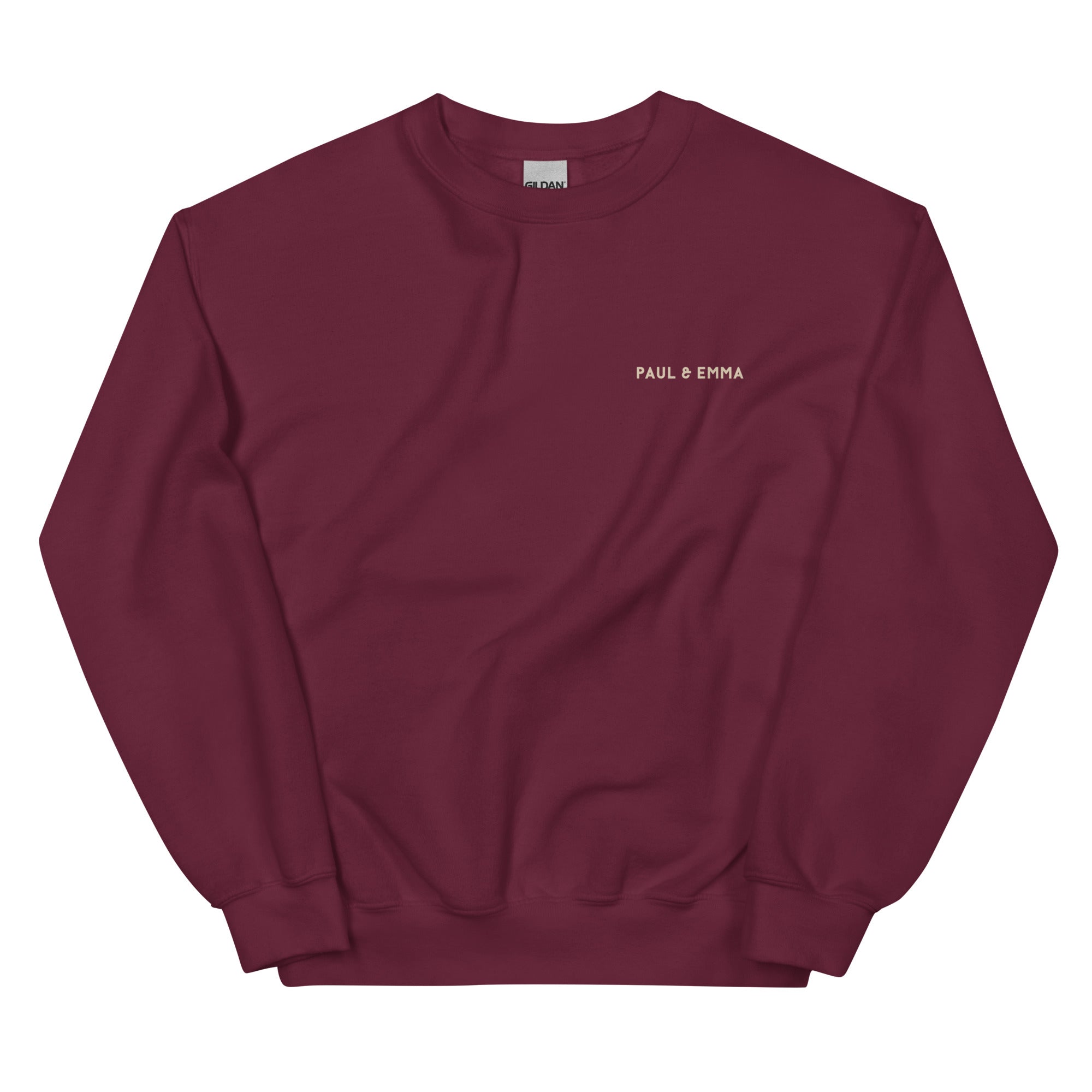  Sweatshirt mit GASSI PULLI Statement Back-Print in Beige - Paul & Emma