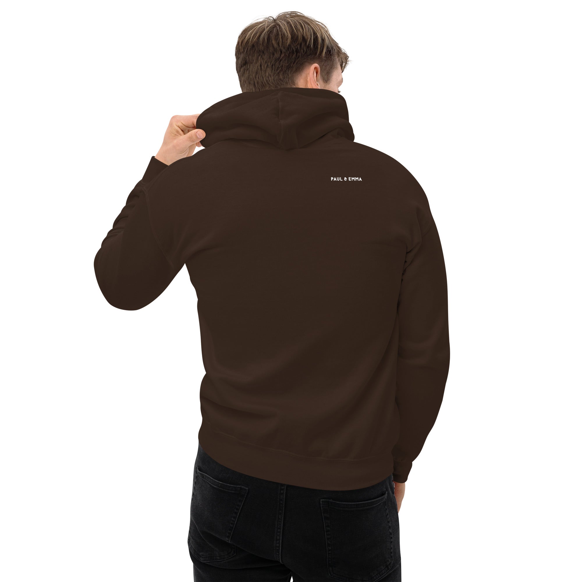 Hoodie mit Rottweiler-Design vorne und Paul Emma Logo auf der Schulter - Breed Kollektion Kapuzenpullover