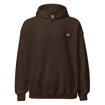 Hoodie mit Rottweiler-Design vorne und Paul Emma Logo auf der Schulter - Breed Kollektion Kapuzenpullover